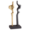 Britons Sculpture in Antique Brass and Black