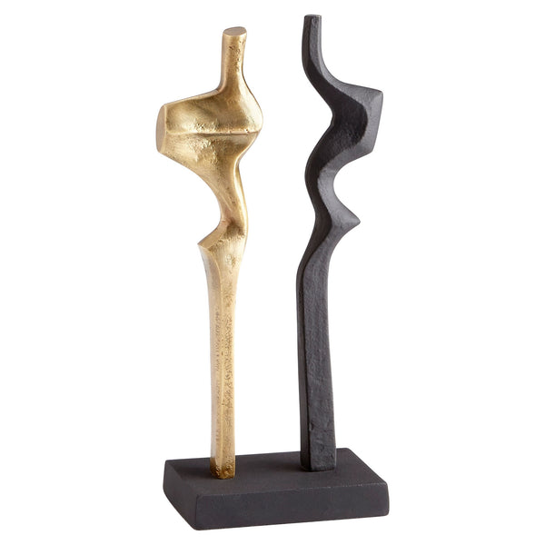 Britons Sculpture in Antique Brass and Black