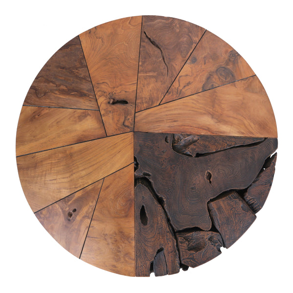 Brizo Reclaimed Teak Coffee Table, Natural/Nightfall Black