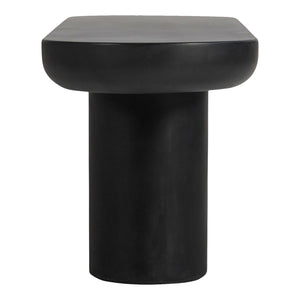 Moe's Rocca Bench Black - Concrete & Iron Frame