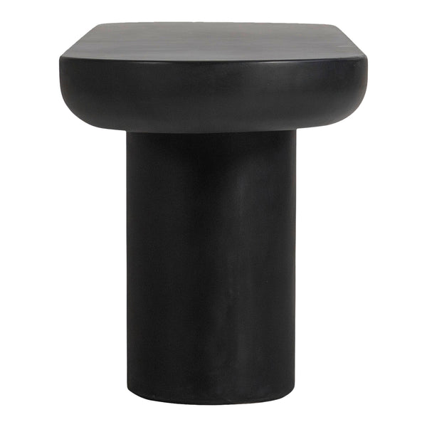 Moe's Rocca Bench Black - Concrete & Iron Frame