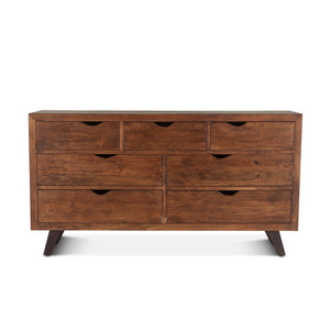 London Loft 71-Inch Acacia Wood Dresser in Walnut Finish