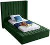 Joanne Twin Bed In Green Velvet