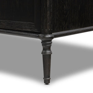 Toulouse Sideboard In Distressed Black Oak