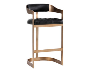 Beaumont Barstool - Antique Brass - Cantina Black