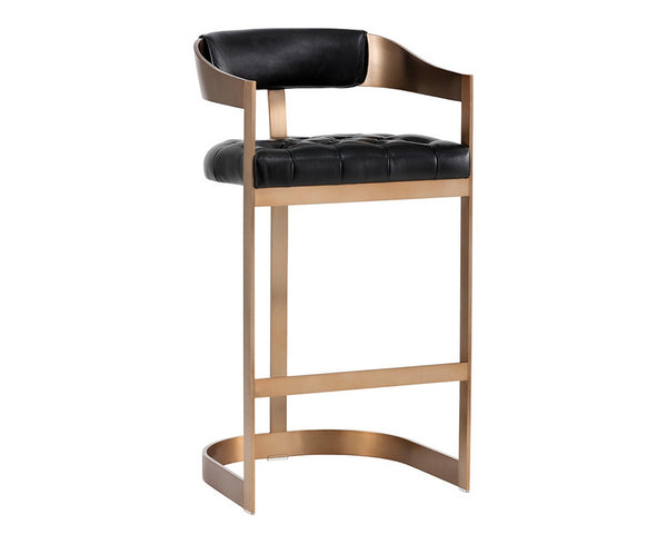 Beaumont Barstool - Antique Brass - Cantina Black