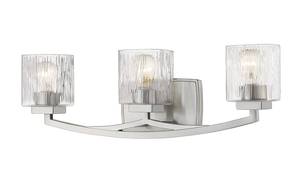 Zaid 3 Light Vanity in Brushed Nickel Finish