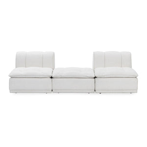 Haven Upholstered Modular 2pc Sectional with Ottoman in White