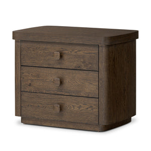 Valen Nightstand - Rustic Brown Oak Veneer