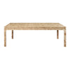 MODERN RECTANGULAR DINING TABLE IN BURL WOOD