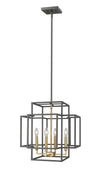 Titania 4 Light Pendant in Bronze + Olde Brass Finish