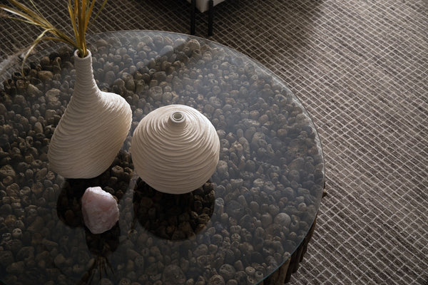 Manhattan Coffee Table, Round, with Glass