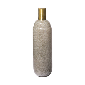 Toba III Large Brown/Gold Spotted Gourd Style Vase
