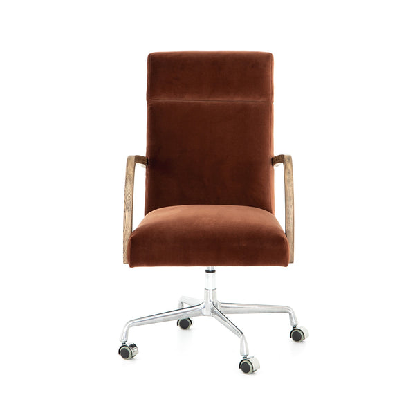 BRYSON Traditional DESK CHAIR-BURNT AUBURN