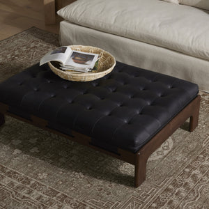 Halston Cocktail Ottoman In Heirloom Black