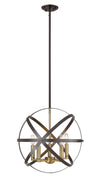 Cavallo 5 Light Pendant in Hammered Bronze + Olde Brass Finish