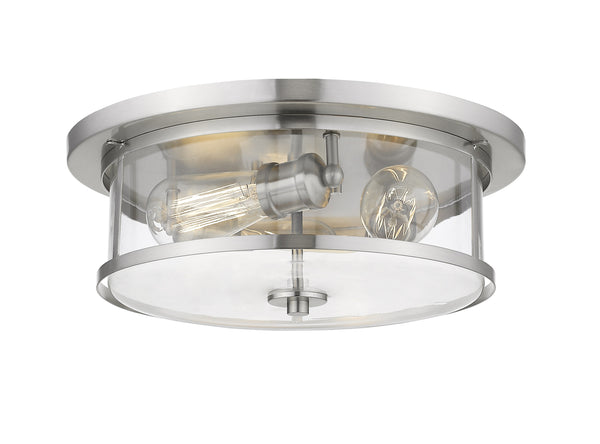 Savannah 3 Light Flush Mount in Brushed Nickel Finish