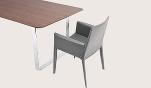 Tiffany armchair grey bonded leather