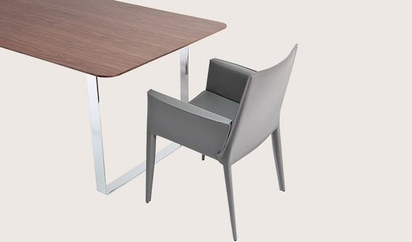 Tiffany armchair grey bonded leather