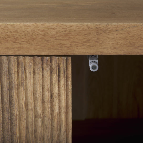 Cairo 36.0L x 19.5W x 36.0H 2 Door Wood and Metal Cabinet