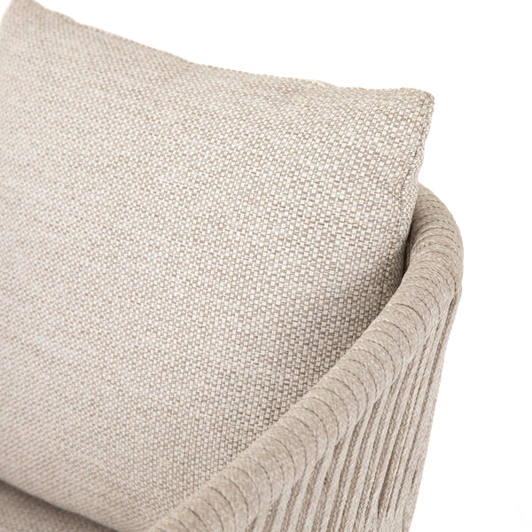 Porto Outdoor Dining Chair-White/Sand