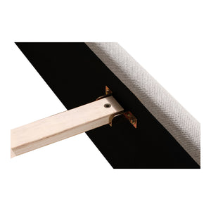 Moe's Luzon King Bed in Light Grey Linen
