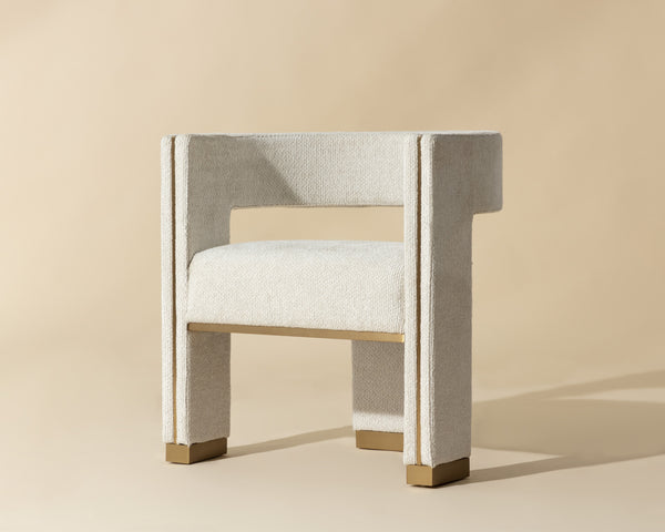 ADAMINA DINING ARMCHAIR - RHEA LIGHT BARLEY