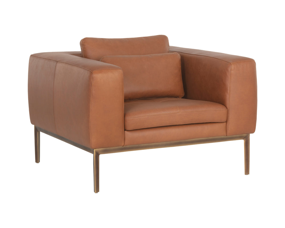 BURR ARMCHAIR - BEHIKE SADDLE LEATHER