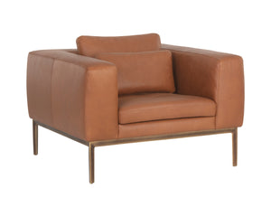 BURR ARMCHAIR - BEHIKE SADDLE LEATHER