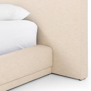 Martina Bed Wide King in Bergamo Parchment