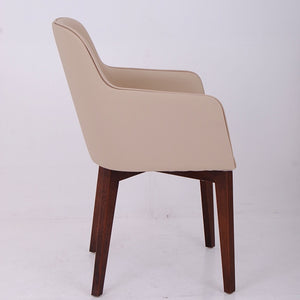 hudson arm fullyupholstered/wb in cream leather