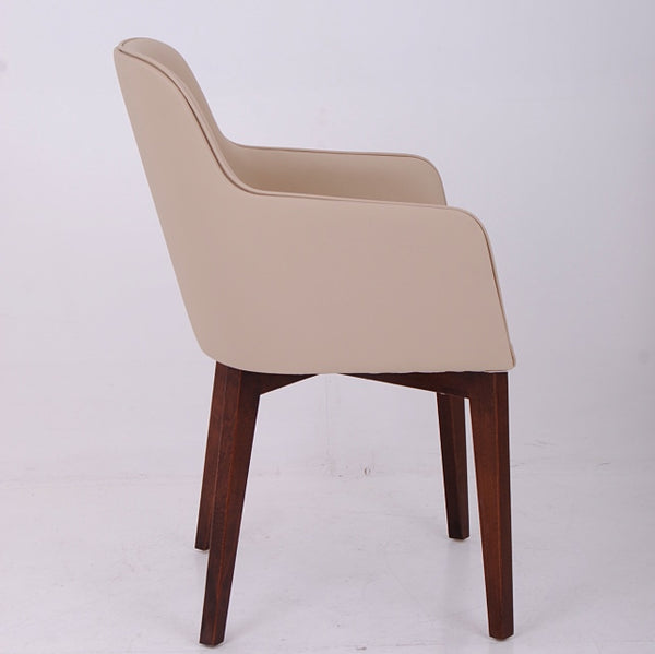 hudson arm fullyupholstered/wb in cream leather