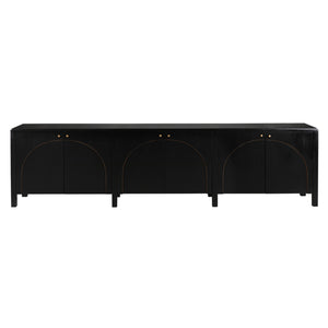Weston Sideboard, Hand Rubbed Black with Light Brown Trim