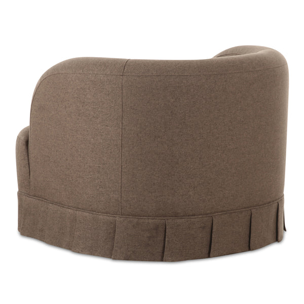 Moe's Maren Brown Swivel Chair with Pleat Base