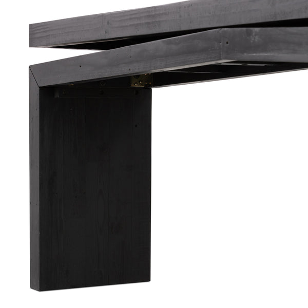 Matthes Console Table In Aged Black Pine