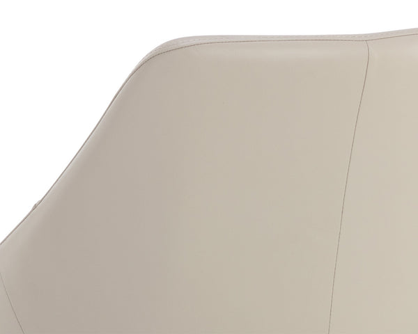 GALEN DINING ARMCHAIR - LINEA LIGHT GREY LEATHER