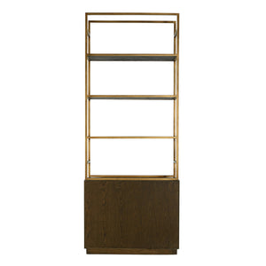 Moe's Elliot Bookshelf Brown Oak with 4 Shelves
