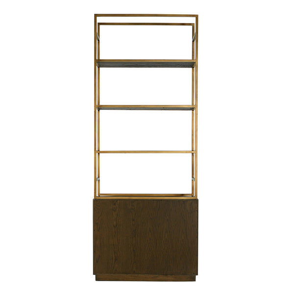 Moe's Elliot Bookshelf Brown Oak with 4 Shelves