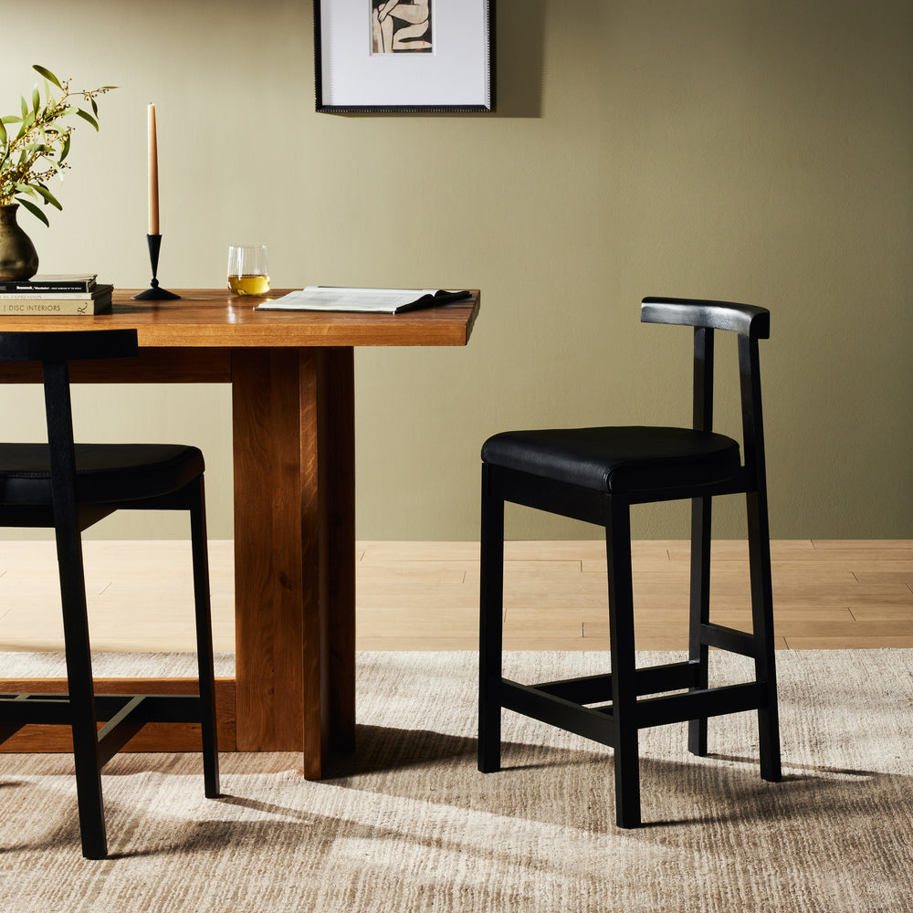 Tex Stool In Black Rosa Morada