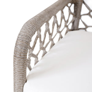 Paulo Outdoor Counter Stool - Gray Teak & Olefin