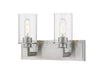 Savannah 2 Light Vanity in Brushed Nickel Finish