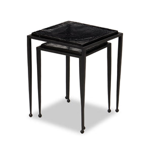 Dalston Cast Glass Nesting Tables in Smoked