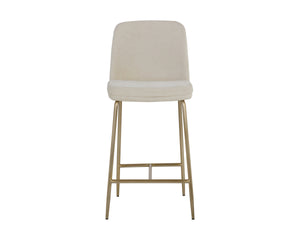 ZEKE COUNTER STOOL - ANTIQUE BRASS - BERGEN IVORY