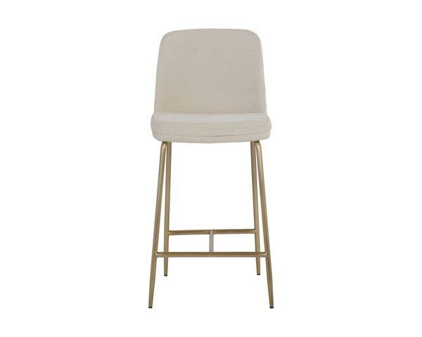 ZEKE COUNTER STOOL - ANTIQUE BRASS - BERGEN IVORY