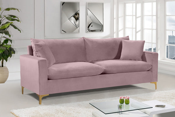 Lucy Sofa In Pink Velvet