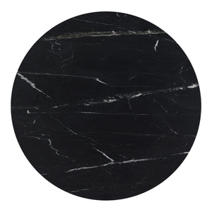 Tower Dining Table Black Marble by Moe's