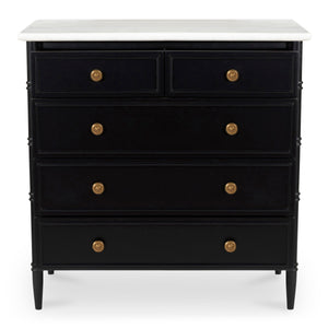 Eleanor 5-Drawer Chest Black Mango Wood