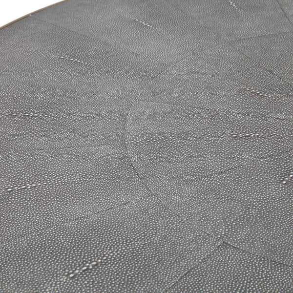 Shagreen Round Coffee Table-Antique Bras