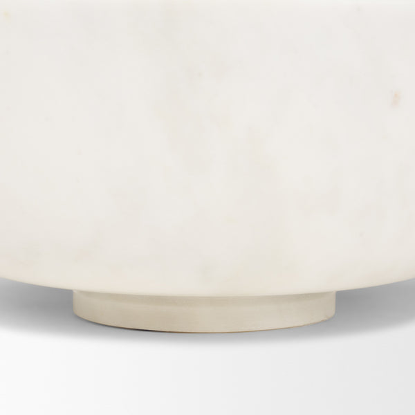 Katora Large Premium Solid White Marble Bowl