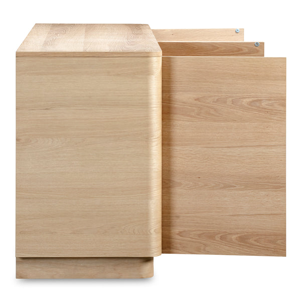 Round Off Sideboard in Natural Oak Finish
